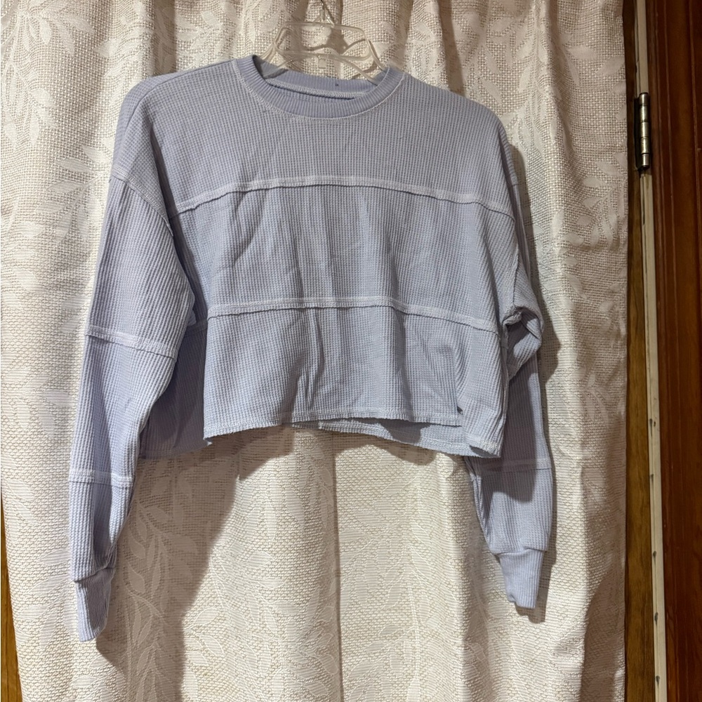 Light blue Cropped Sweatshirt